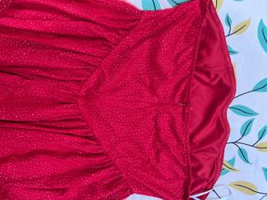 Sparkly Red Mini Dress with Sleeves