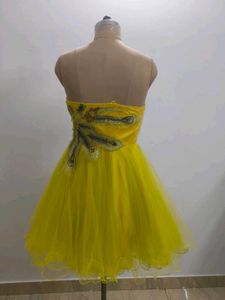 Yellow Embroidered Dress