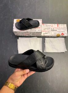 Dolce & Gabbana Black Leather Slides