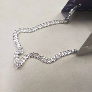 SR91 Pure Silver Curb Chain ⛓️ Bracelet for Man