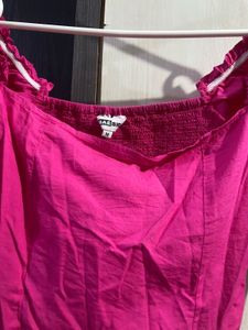 Chic Pink Off-Shoulder Top