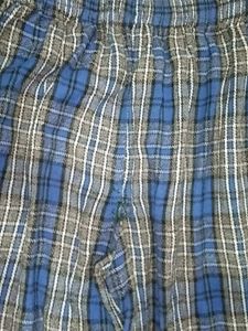 Blue Plaid Casual Pants