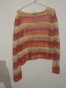 Striped Knit Sweater(Unused)