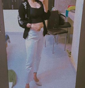 Black Shirt And White Trouser
