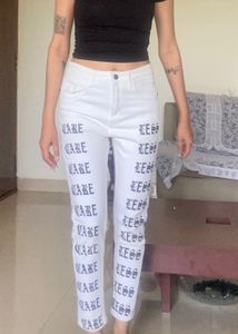 Printed cybercore y2k jeans