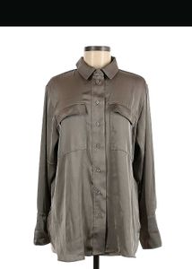 H&m Long Satin Shirt