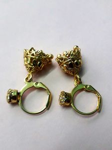 Golden Jhumka Earrings