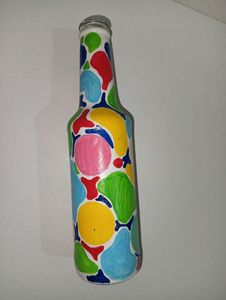 Hand Painted Glass Bottle