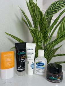 Skincare Bundle - mCaffeine, Plum, Cetaphil