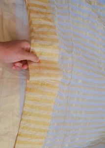 Elegant Kerala Saree - Cream &amp; Gold