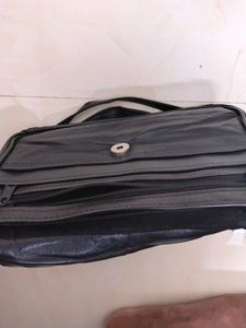 Vintage Black Leather Shoulder Bag
