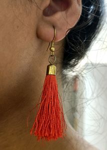 Red Tassel Earrings