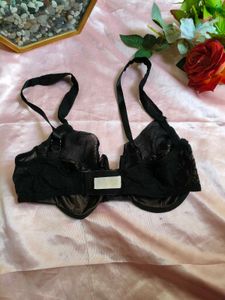Lace Detail Black Bra