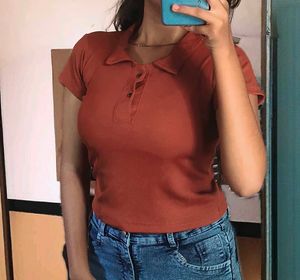 Brown Polo T Shirt