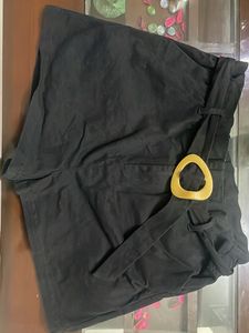 Black Belted Shorts