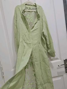 Green Embroidered Dress