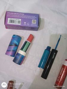 zudio myglamm just herbs lipstick eyeliner combo