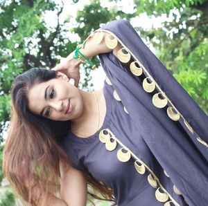 Beautiful Grey Attached Dupatta