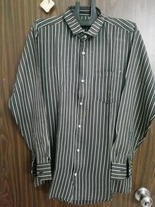 BLACK AND WHITE LINING SHIRT