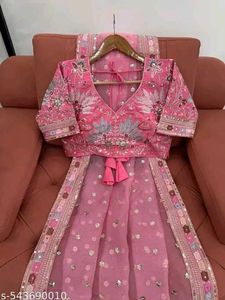 Pink Partywear saree 🩷