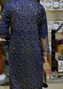A Beautiful Navy Blue Kurta Set