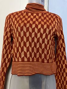 Pintrest Patterned Turtleneck Sweater