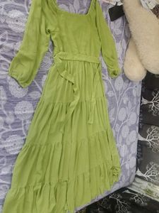 Green Off Shoulder Dress