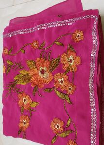 💖😍Beautiful Pink Saree 😍💖