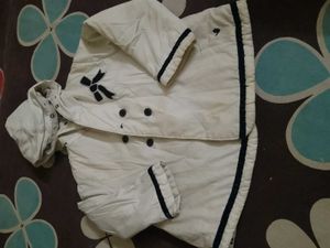 Cute White Kids' Winter Coat