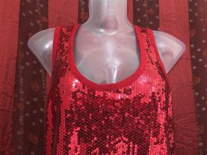 Red Stylish Sleeveless Top