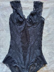Black Lace Shaping Bodysuit