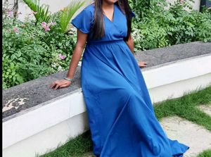 Elegant Blue Maxi Dress