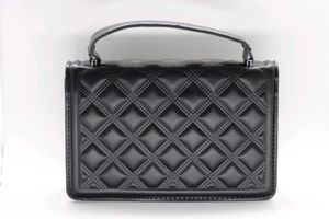 Quilted Black Top Handle Bag