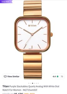 Titan Rose Gold Watch - Nt2715wm01f