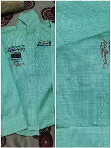 Boys Green Graphic Shirt