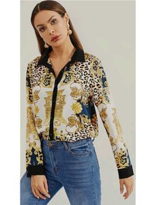 Shein Scarf Print Shirt