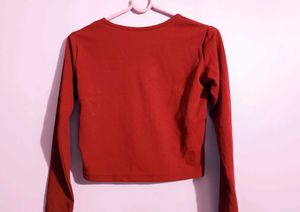 Maroon Long Sleeve Top