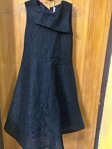 Black Lace Asymmetrical Dress
