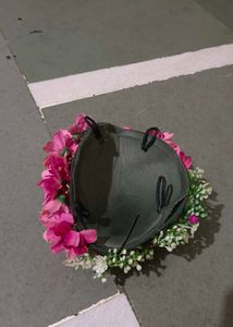 Floral Hair Bun Accessory