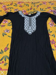 Black Embroidered Dress