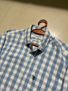 U.S. Polo Assn. Blue Checkered Shirt
