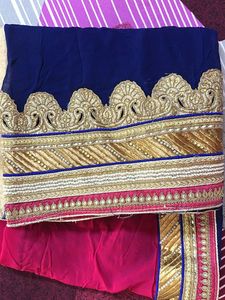 Elegant Pink & blue Saree
