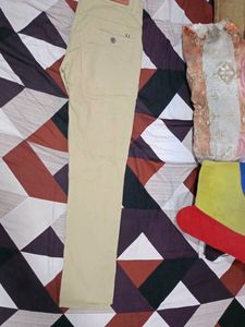 Classic Men&#39;s Beige Slim Chino Pants