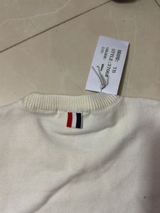 Thom Browne Cream Knit Sweater