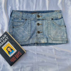 Micro Mini Denim Skirt