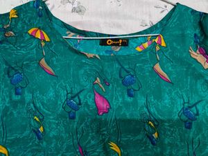 Green Patterned Top