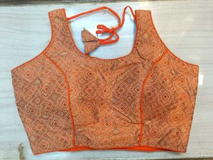 Sleeveless Orange Blouse