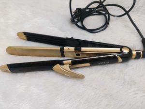 VEGA 3-in-1 HAIR STRAIGHTENER & CURLER& CRIMPER