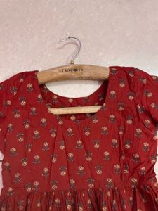 Red Printed Dress