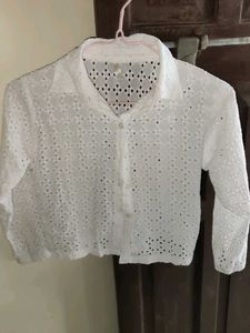 White Embroidered Top